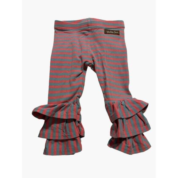 Matilda Jane Leggings Pink Blue Stripe Infant Girls Size 6-12 months Like New co - Picture 1 of 3